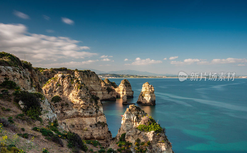 葡萄牙阿尔加维的Ponta da Piedade岩层